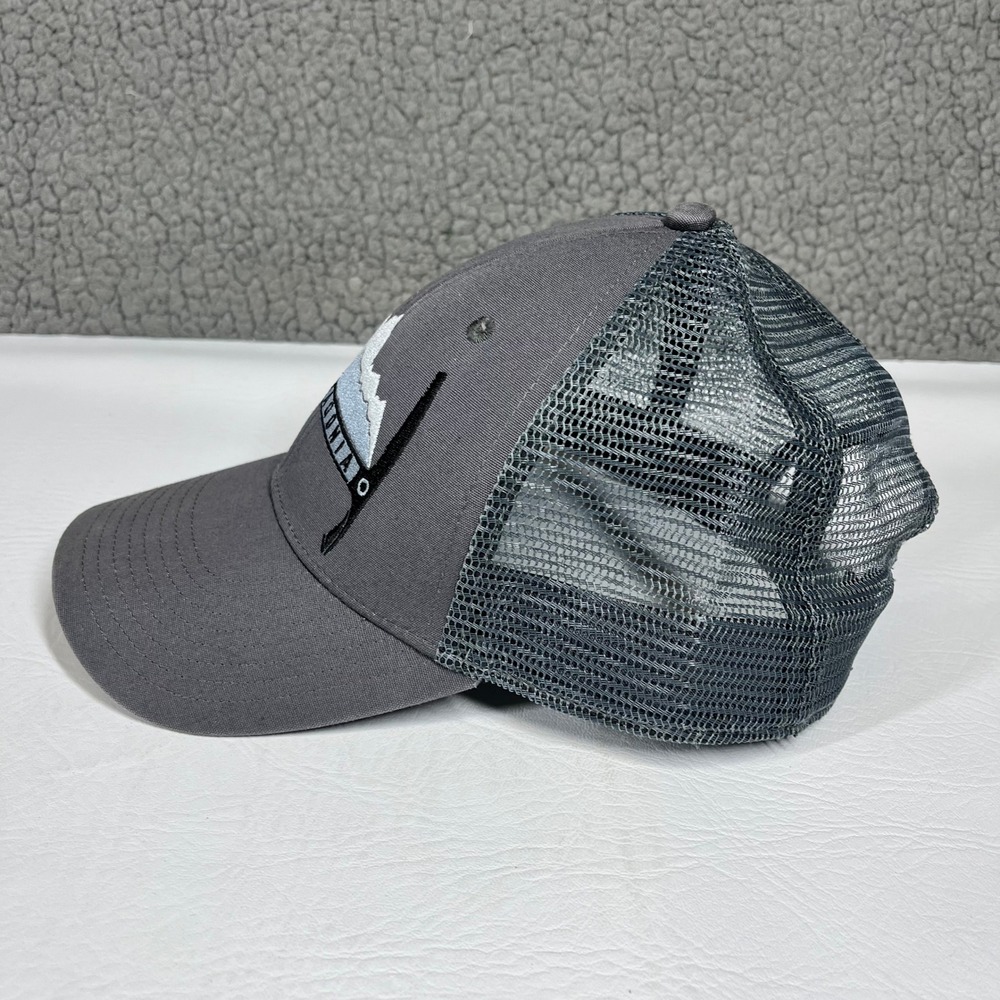 Patagonia Mens Gray Mountain Ice Axe Graphic Trucker Hat Snapback Mesh Cap - Picture 3 of 7